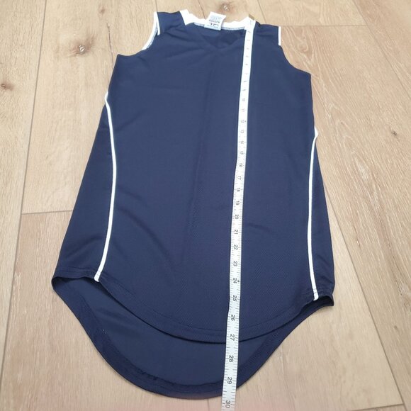 Alleson Athletic Girls Tennis Dress Uniform Size M Blue White Jersey - Picture 8 of 9